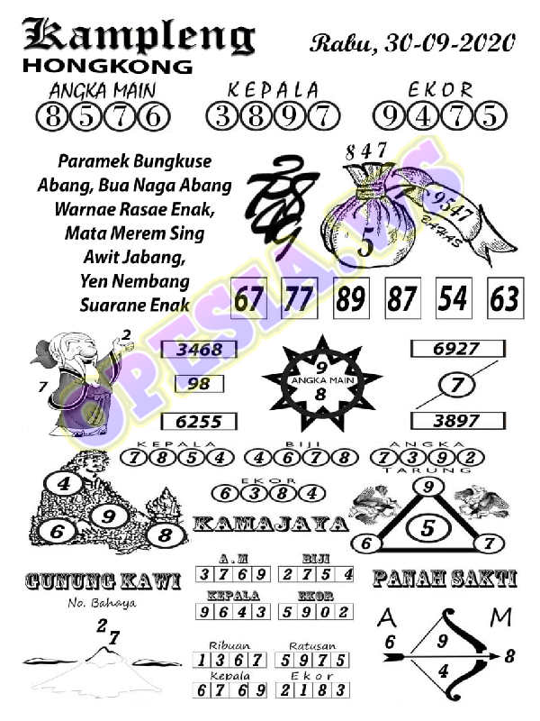 Syair Hk 30 September 2020 Kode Syair Sgp Syair Hk Syair Sydney 2021