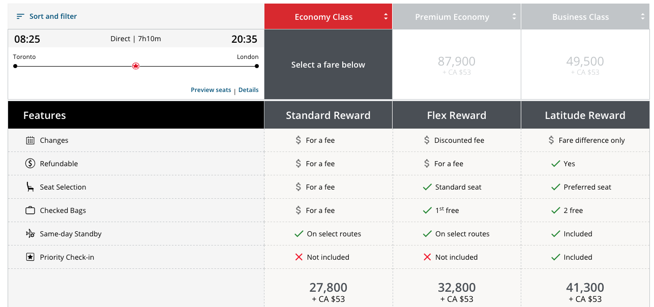 Rewards Canada A guide to the new Air Canada Aeroplan program flight