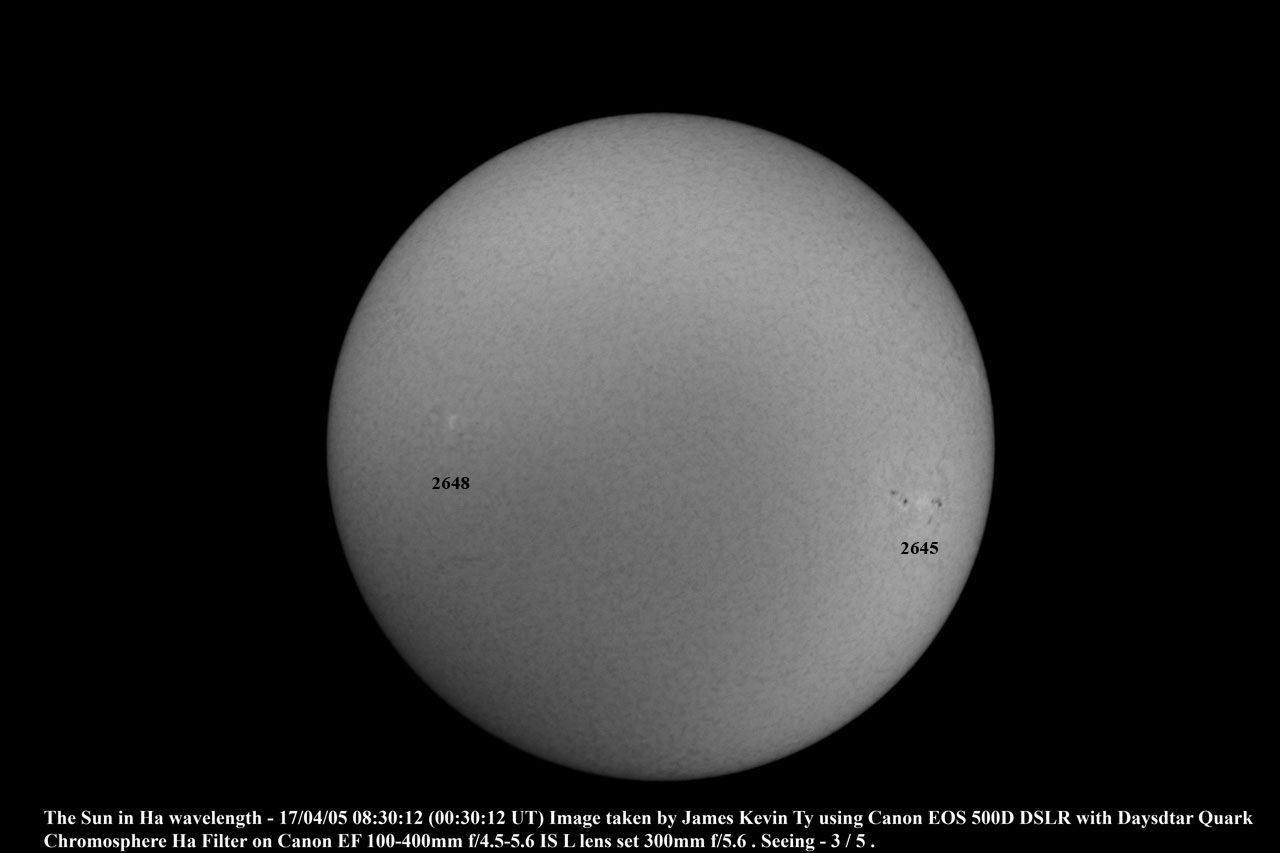 TV101 BLOG PAGE Testing Daystar Quark Chromosphere Ha Filter with