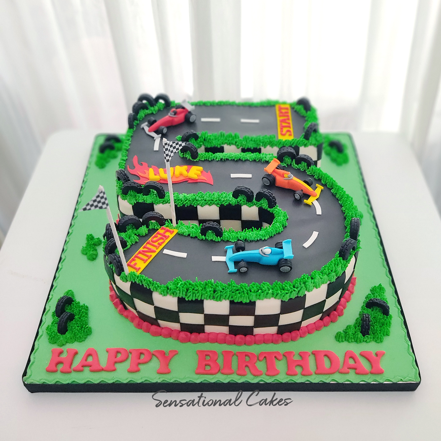 The Sensational Cakes Race track formula 1 Racing theme Children