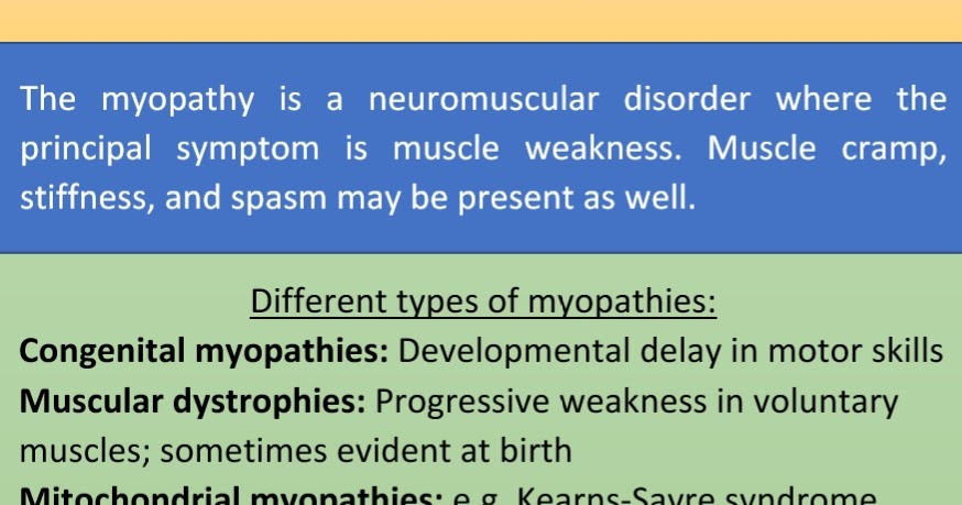 What are the diagnostic criteria of myopathy and inflammatory myositis