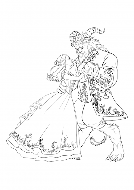 6 Beauty and the Beast coloring pages