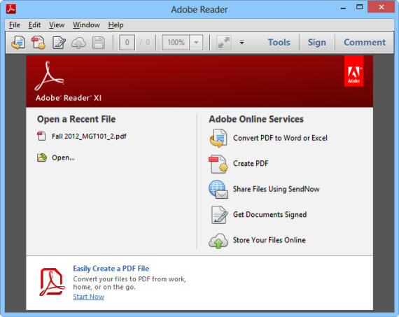 adobe pdf reader 11 free download for windows xp