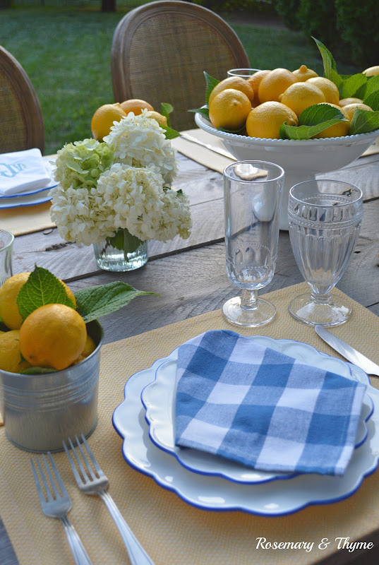 Lemon Themed Tablescape