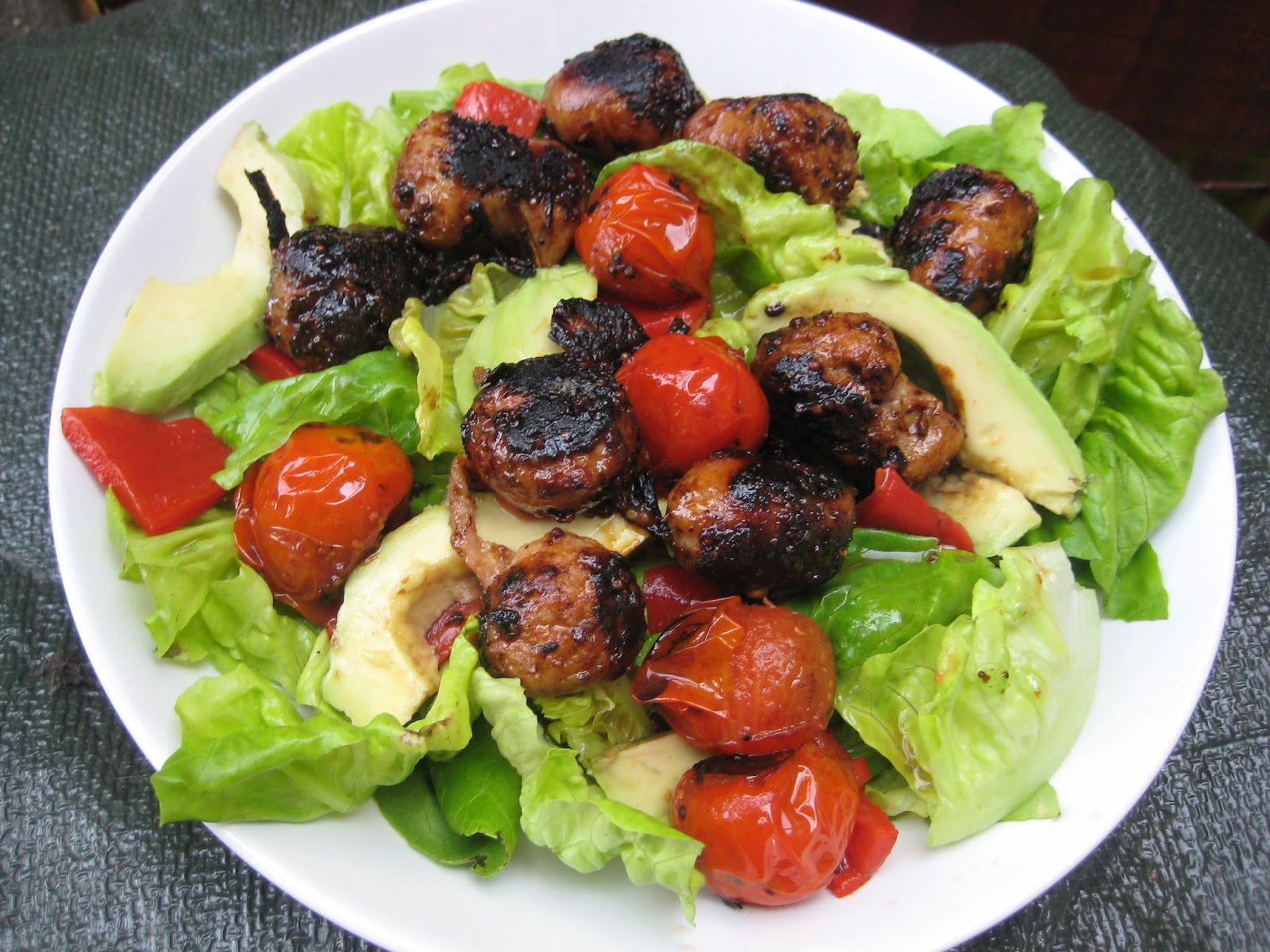Lemon and Cheese Sizzling Sausage Salad