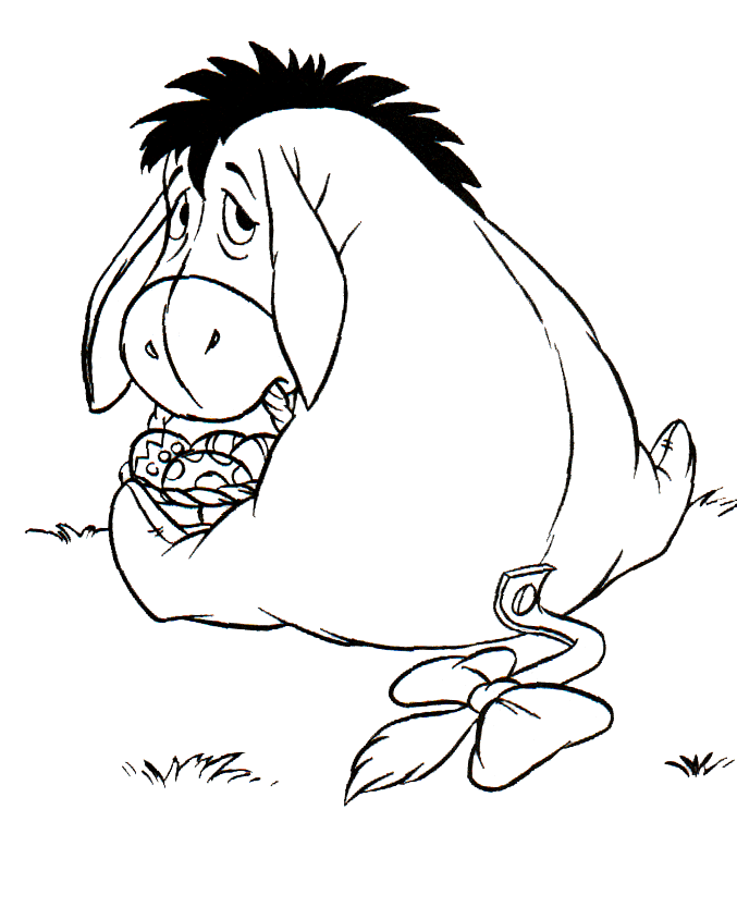 Eeyore Easter Coloring Pages Holiday Coloring Pages