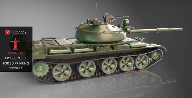 T-62 tank World of Tanks model for 3D print