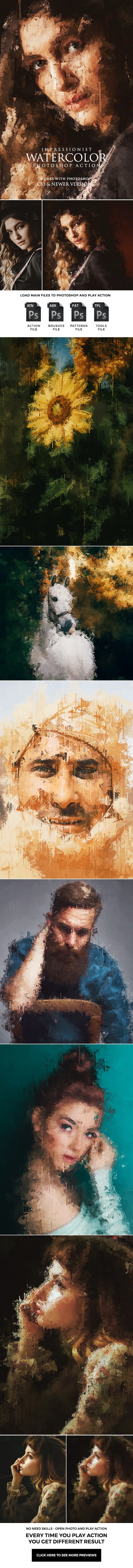 GraphicRiver - Impressionist Watercolor Photoshop Action 31905324 2 Preview ImpWatercolor