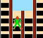 Demonstration of moving your arms in the 1980 arcade game, Crazy Climber.