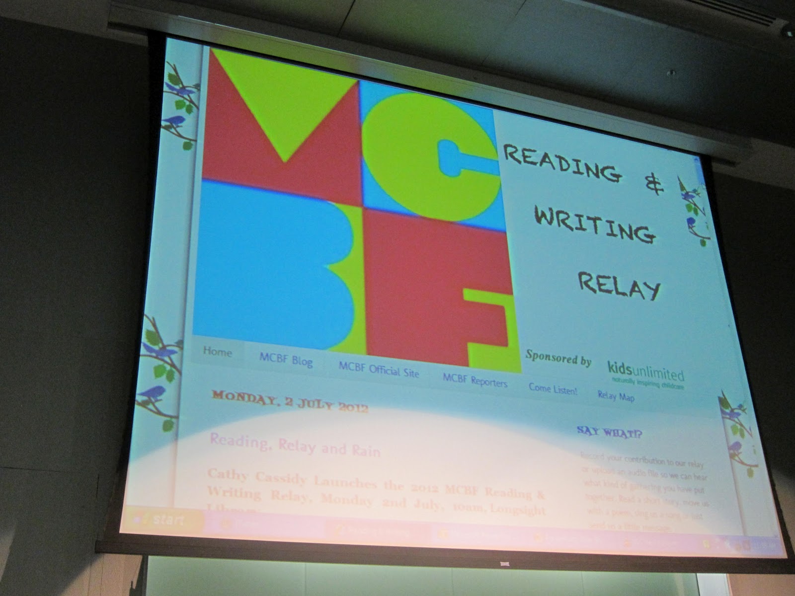 Reading & Writing Relay: July 2012