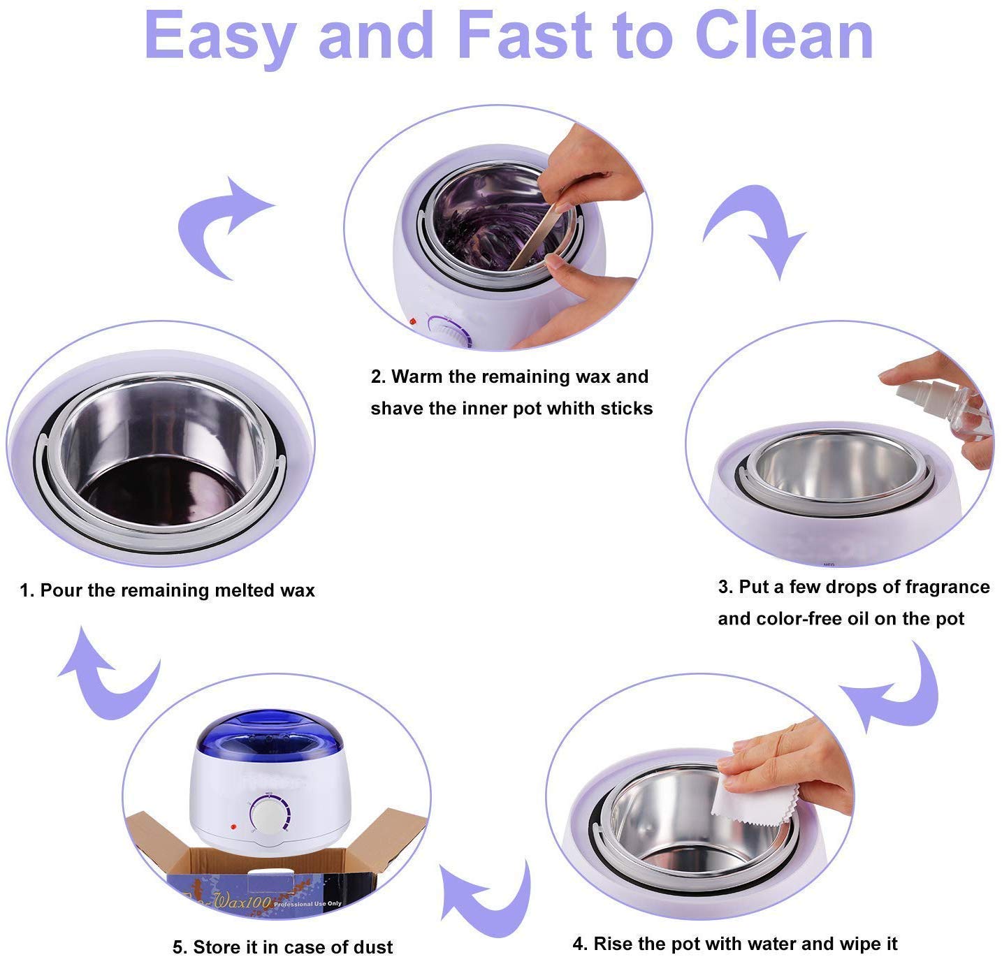 Pro Wax 100 Warmer, Warmer Hot Wax Heater for Hard, Strip and Paraffin