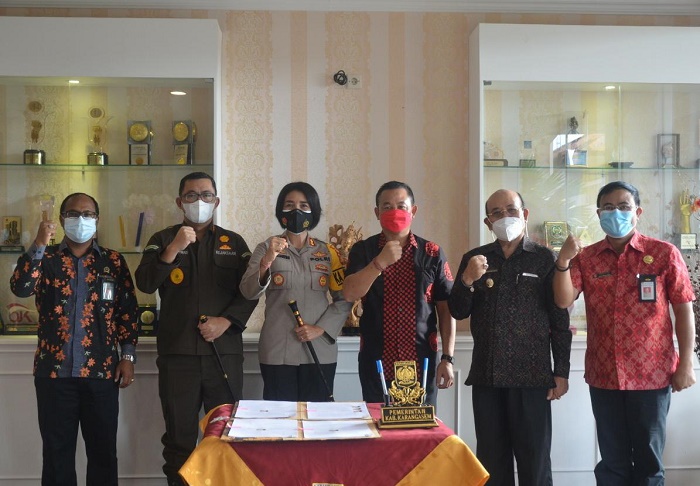 Kapolres Karangasem Teken Mou Sistem Peradilan Pidana Cerdas Terintegrasi