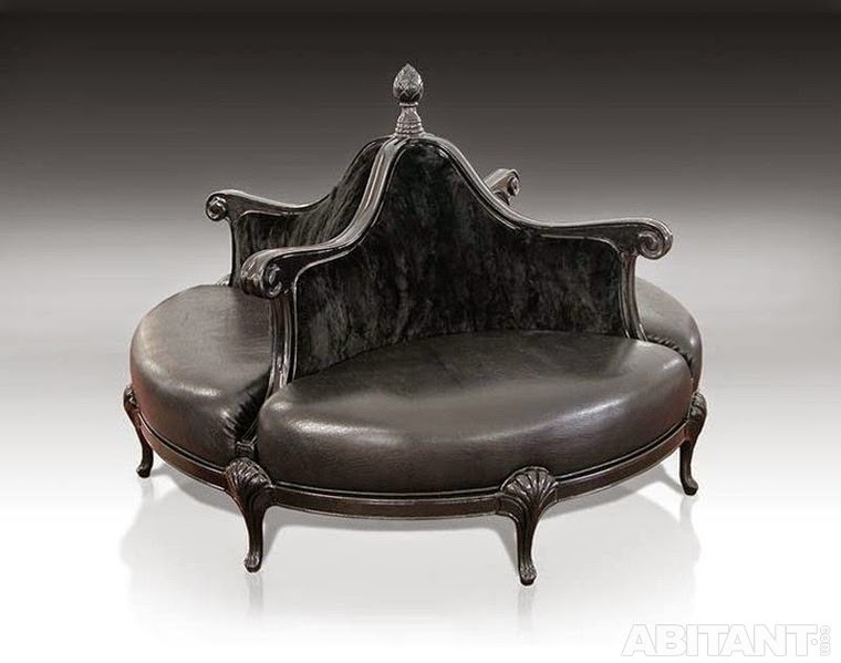 classic black leather sofa for luxury interior, round sectional sofa,round sofas