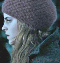 harry potter pattern hat hermione hallows deathly knitting hermoine round grab screen knit