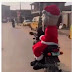 Father Christmas spotted on bike