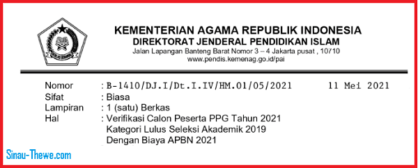 Daftar Peserta PPG Tahap 2 Kemenag Tahun 2021 Sinau