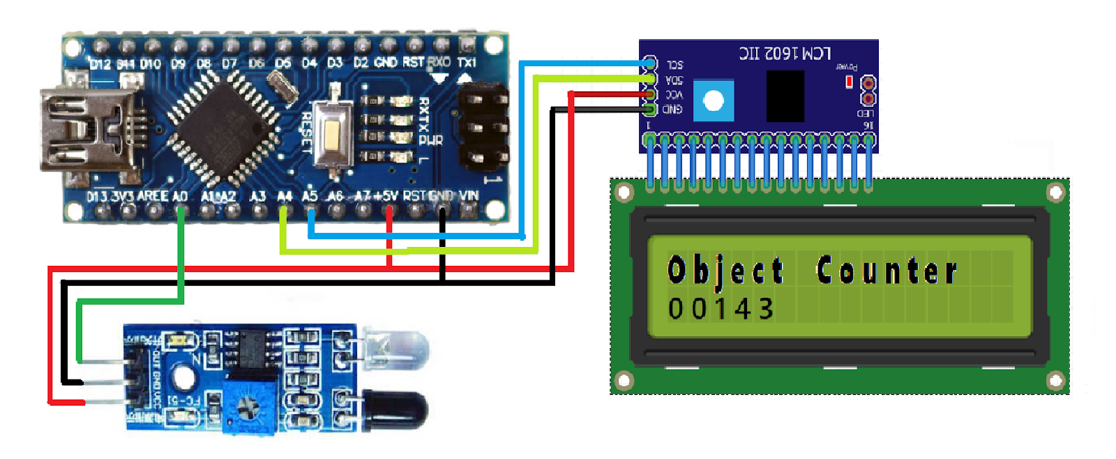 Arduino Tutorial by Manmohan Pal: IR based Object Counting Circuit