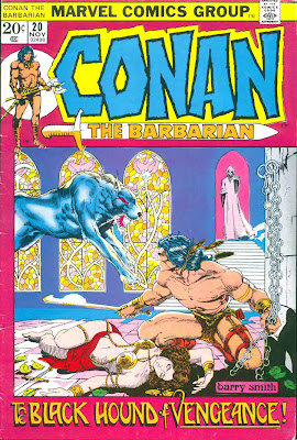 Conan the Barbarian v1 #20 marvel comic book cover art by Barry Windsor Smith