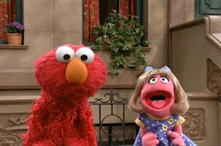Prairie Dawn tells Elmo when he is finished using the potty there are three things he have to remember to do. Sesame Street Elmo's Potty Time