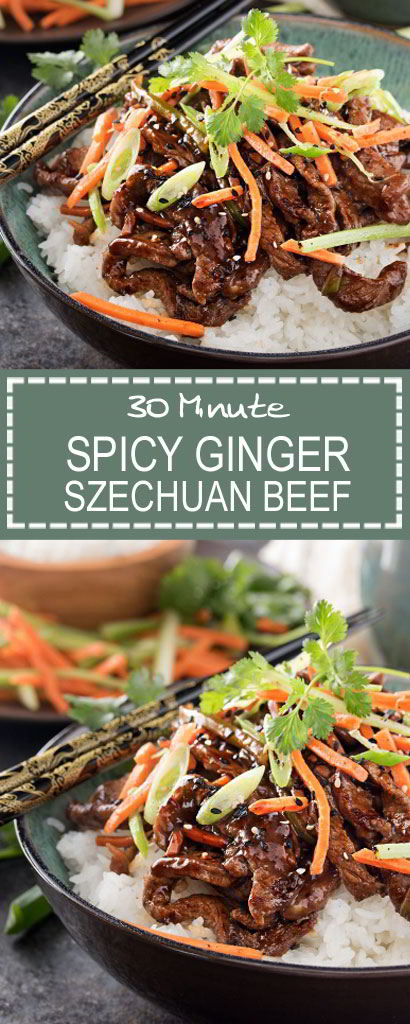 Spicy Ginger Szechuan Beef - My Zuperrr Kitchen
