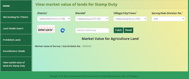 dharani portal market value agricultural lands