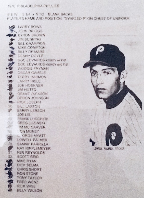 1970 Philadelphia Phillies 8x10 photos Baseball - Gallery