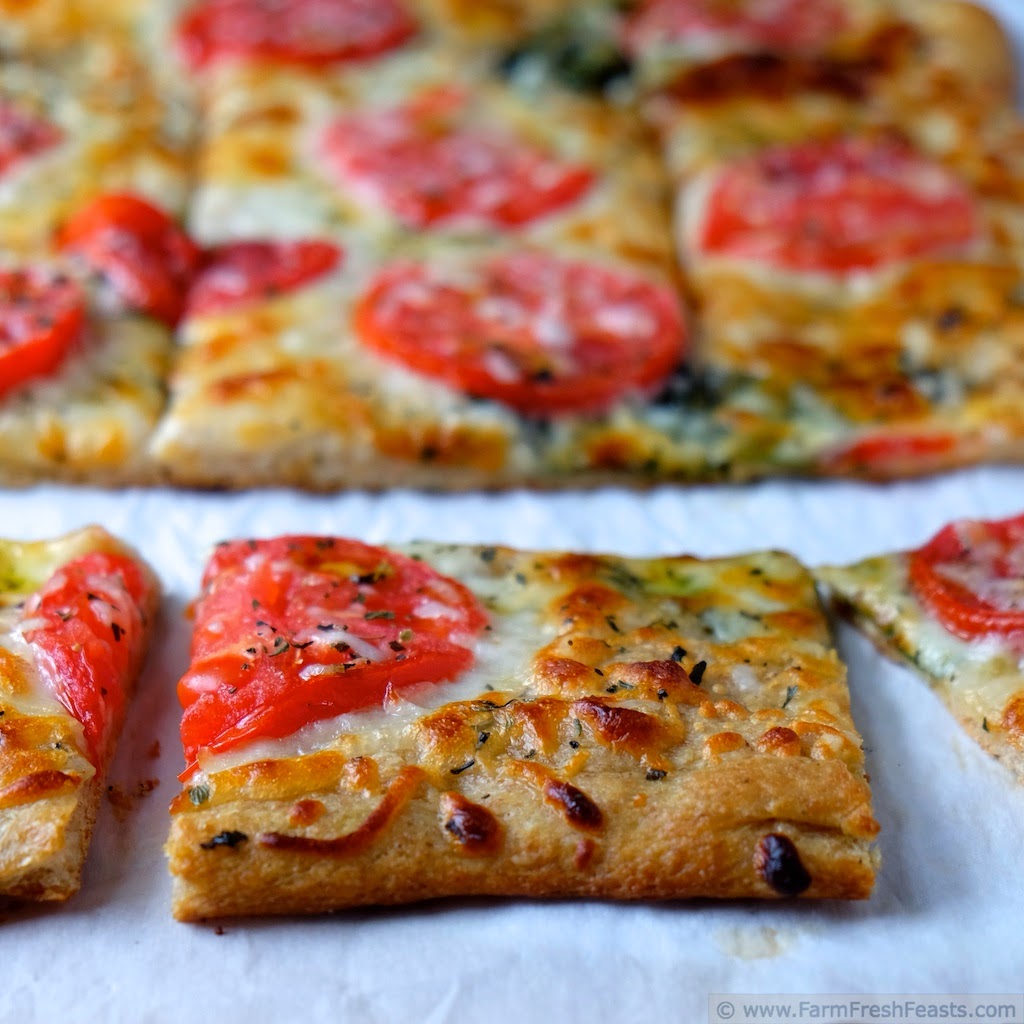 Tomato Basil Pizza from Farm Fresh Feasts