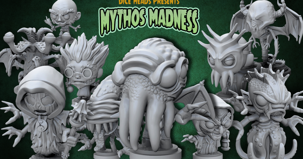 Tabletop Fix Dice Heads Mythos Madness Kickstarter