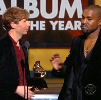 2 Pics: Kanye nearly pulled a 'Kanye West' at the Grammys last night