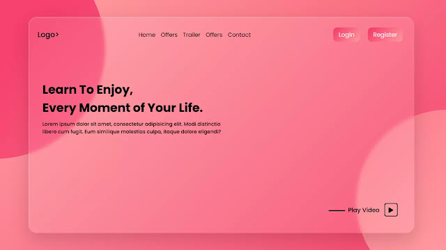 Responsive Website with HTML & CSS | Glass Morphism Responsive Website with HTML & CSS | Glass Morphism