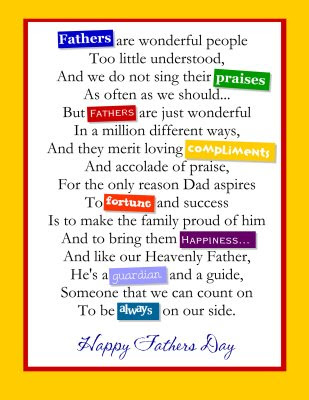 fathers day poems for kids