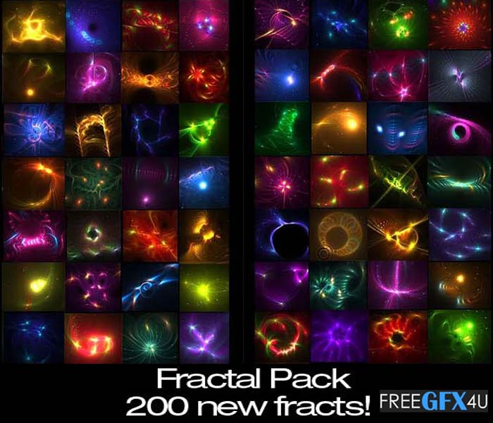 200 Transparent Fractals PNG Pack
