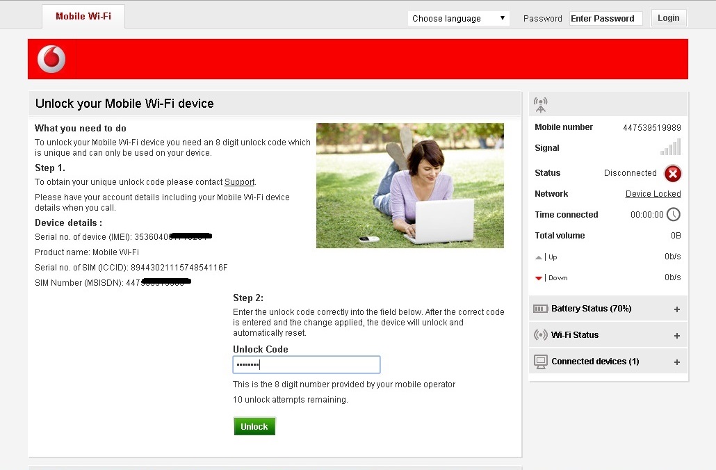 Set up vodafone mobile broadband hrommoto