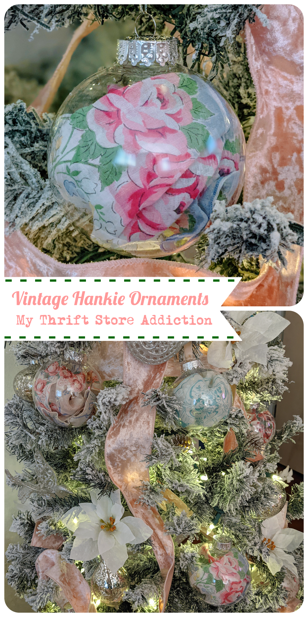 vintage hankie ornaments