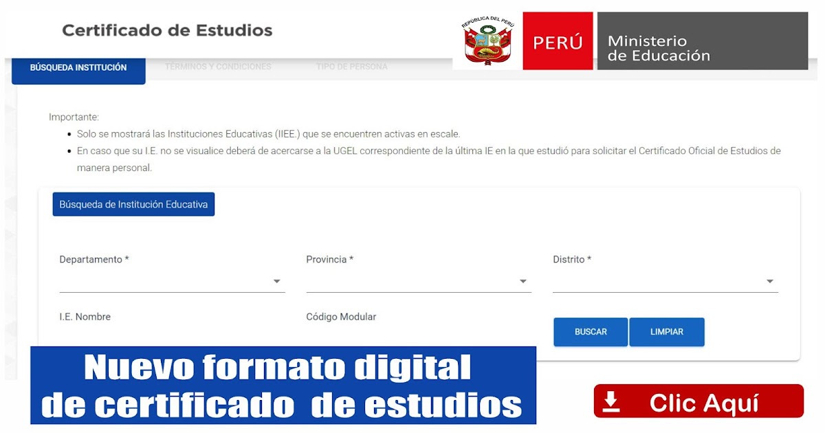 Minedu Implementa nuevo formato digital de certificado de estudios Educar Perú