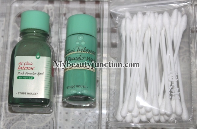 Etude House AC Clinic Intense Pink Powder Spot acne treatment kit review, usage, photos