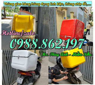 Thùng chở rác bệnh viện, thùng chở rác bệnh viện sau xe máy,Thùng giao hàng tại Hà Nội