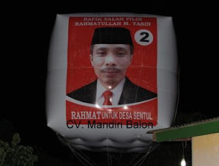 Balon Udara Promosi Pemilihan Kepala Desa Serang