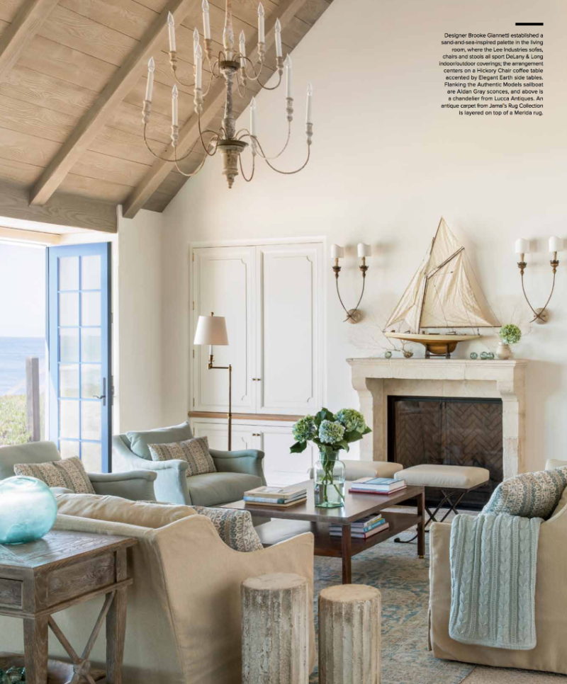 Décor Inspiration: A French Normandy Style Beach House in San Diego by Giannetti Home
