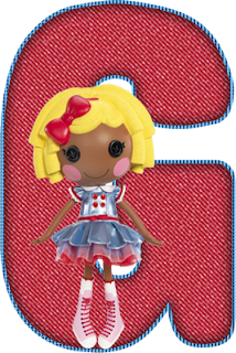 Abecedario Rojo Lalaloopsy. Red Alphabet Lalaloopsy.