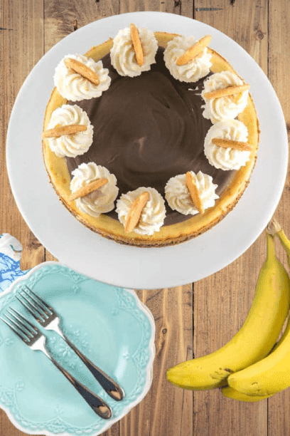 Banana chocolate cheesecake