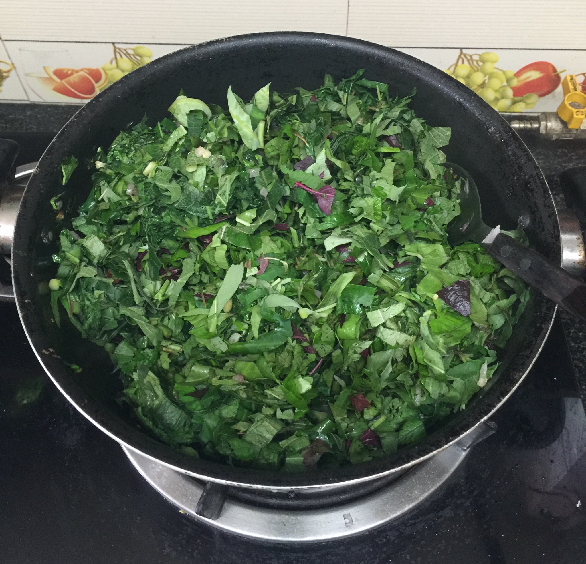 sumarajs healthy recipes Mixed leaves stir fry