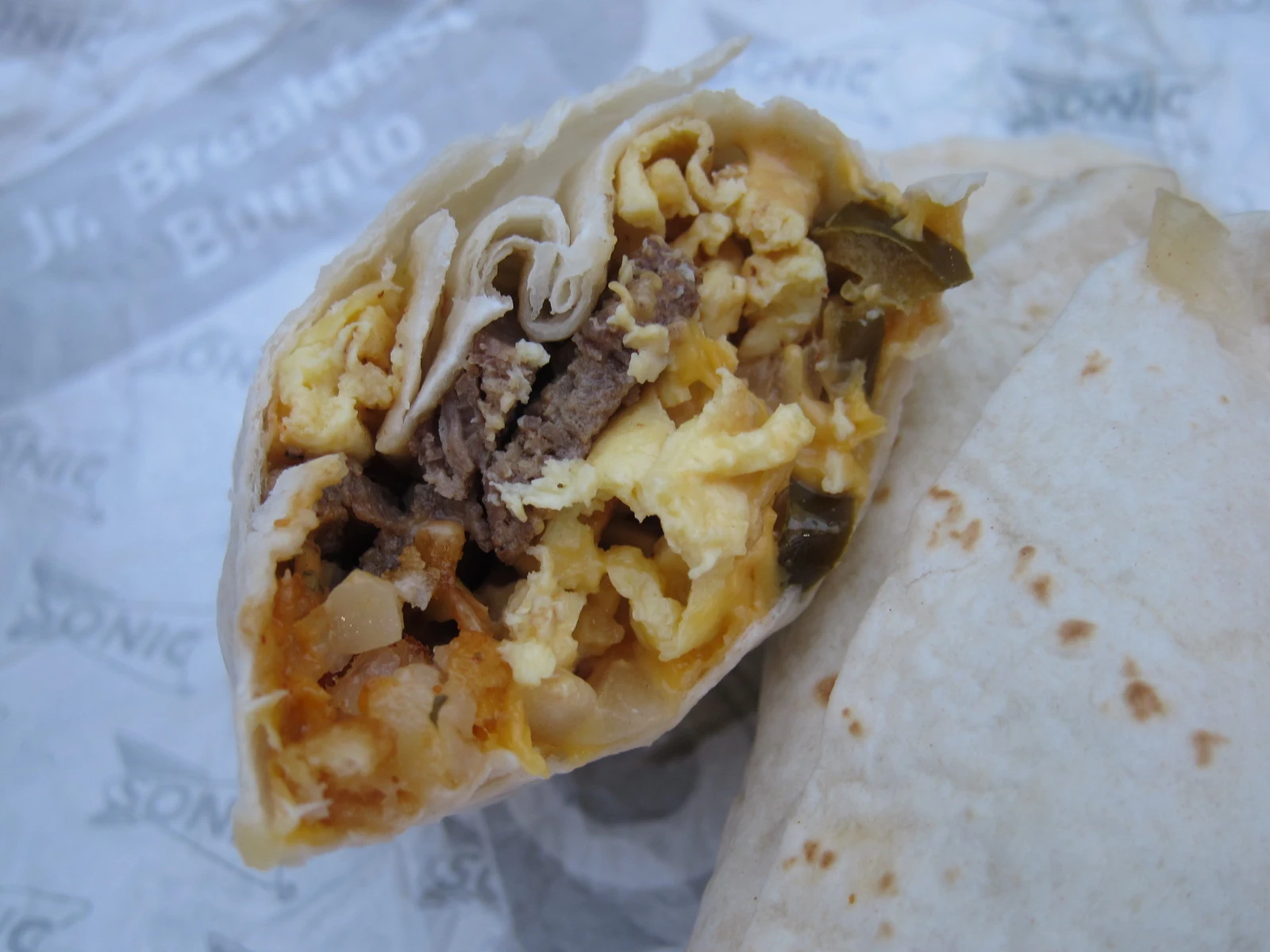 Review Sonic Smoked Chipotle Breakfast Burrito Brand Eating