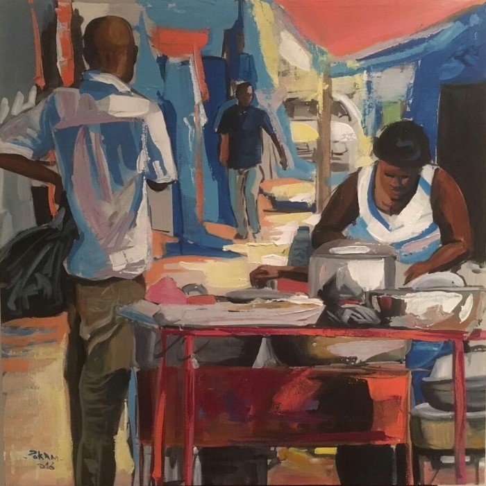Камерунский художник. Rostand Pokam