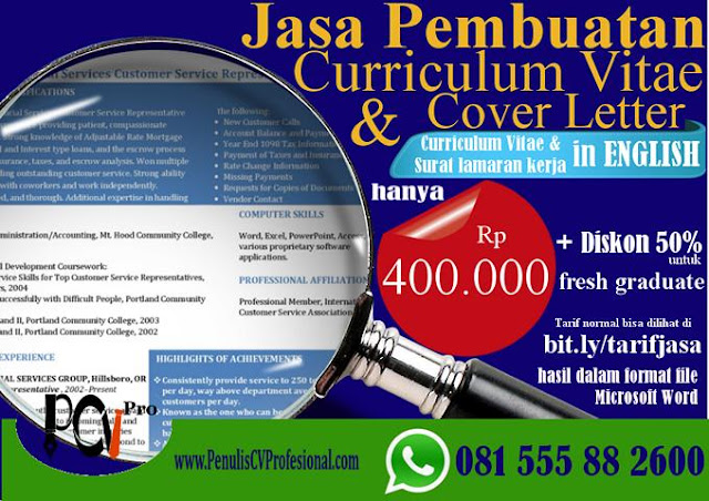 Jasa Pembuatan Curriculum Vitae Profesional