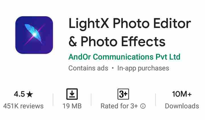 LightX Photo Editor