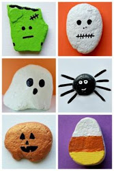 halloween rock painting painted crafts rocks candy paint crafting kid easy craft fall ravin simple favors paintings activites multiples manualidades