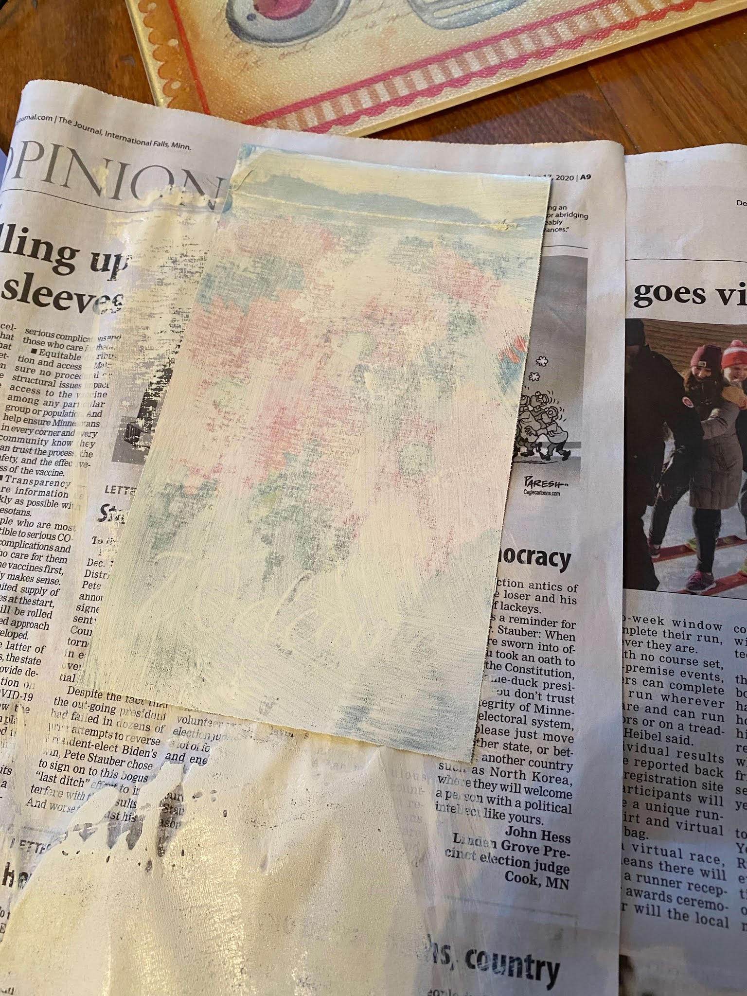 A Dollar General Garden Flag Farmhouse Style Makeover Organized Clutter