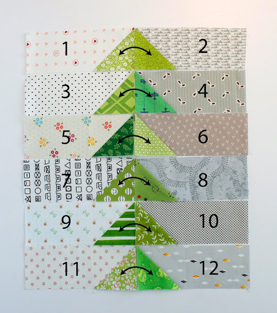 Scrap Bin Geese quilt block tutorial from A Bright Corner