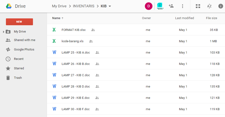 Contoh Format Kartu Inventaris Barang (KIB) dan Kode